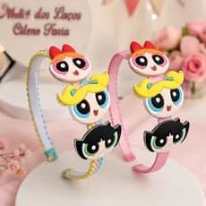 Tiara Meninas Super Poderosas  / Arquinho de Cabelo Infanti para meninas Personagem / Laços infantil menina