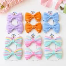 Par de Laçinho Jeans no bico de pato / kit laço menina / Laço de cabelo /Acessório infantil