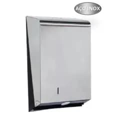 Toalheiro Americano Suporte Porta Papel Interfolhas 3 Dobras De INOX Cód 2001