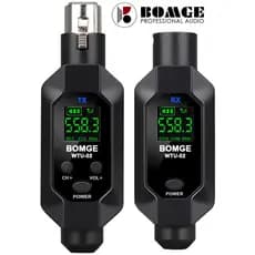Sistema Transmissor De Microfone Sem Fio UHF Com Receptor XLR Inalámbrico Bomge Profissional
