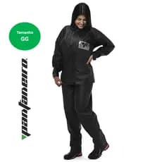 Capa De Chuva Pvc Feminina Pantaneiro Conjunto Moto Motoboy GG Preto Original 3000