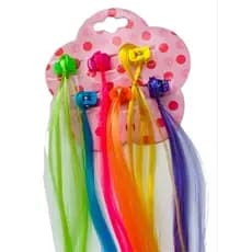 Kit com 6 mechas de cabelo coloridas