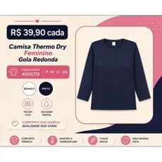 Camisa térmica Feminina peluciada alta qualidade