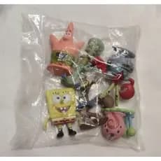 6 Peças Miniaturas Bonecos Bob Esponja e amigos