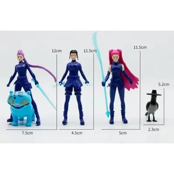 Kit 5 peças figuras de ação miniaturas K-pop 5 a 12cm