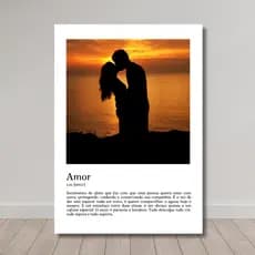 Presente para Namorado - Quadro Dia dos Namorados - Quadro Dicionário - Aniversário de Namoro