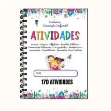 Apostila A4 alfabetização com 170 atividades - Escola Livro infantil Exercícios Práticos 80 páginas