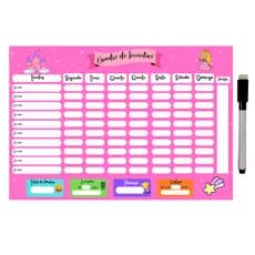 Quadro De Rotina Infantil De Parede Atividade Para Incentivo - Menina