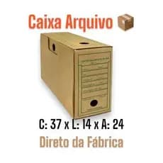 1 Caixa Papelão Para Arquivo Morto Guardar Documentos Organizador Ofício 1 unidade
