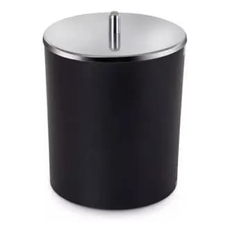 Lixeira 5 Litros Com Tampa Inox Cesto Armazenamento Lixo Banheiro Cores Premium Linha Luxo 18,7x25,0cm