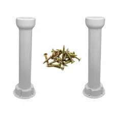 2 Pes Regulavel Para Moveis Armario Redondo - 19,2cm a 22cm