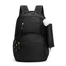 Mochila Com Pelúcia Urso e Estojo Feminina Masculino Escolar Passeio Coreano Grande Capacidade Impermeável