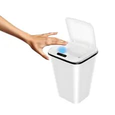 Lixeira com Sensor Automático Inteligente Abre Fácil em Toque Cesto Lixo Casa 16 Litros