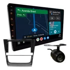 KIT CENTRAL MULTIMIDIA ROADSTAR 9 POL RS915BR ANDROID CARPLAY GOL VOYAGE SAVEIRO G6 2012 A 2016