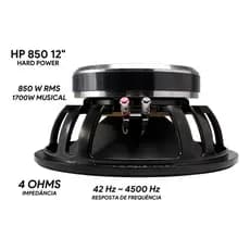 ALTO FALANTE WOOFER HP 850 12 POLEGADAS 4 OHMS HARD POWER