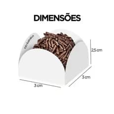 200~500 Forminhas Brancas para Brigadeiro, doce, festa Aniversário, doce de casamento, chá revelação