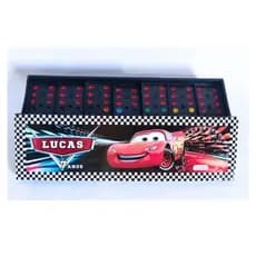 Kit Dominó Personalizado Relâmpago Mcqueen - Jogo de Dominó de Plástico Infantil Lembrancinha, brinde festa
