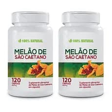Kit 2x Melão de São Caetano 500mg 120 Cápsulas - 100% Natural