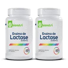 Kit 2x Lactoze Enzima Lactase 120 Cápsulas 500mg Bionutri Para Intolerância a Lactose