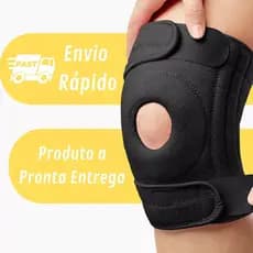 Joelheira De Compressão Ortopédica Articulada Esportiva Com Apoio Reforçado Para Alívio De Dor No Joelho