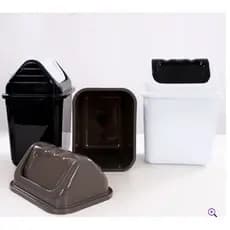 Lixeira De Pia De Plastico Retangular Com Tampa Basculante Colors 2,5l