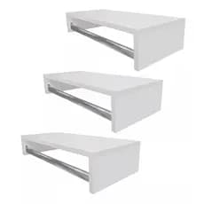 Cabideiro de Parede Closet Arara de Roupas Quarto Branco 60 CM