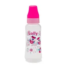 Mamadeira Rosa Estampada Big Zoo Lolly Kinddy Silicone R 330ml