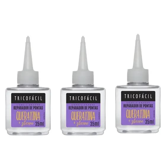 KIT REPARADOR PONTAS QUERATINA TRICÓFACIL 35ML 3UNID