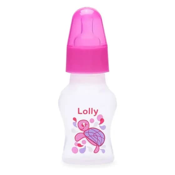 Mini Mamadeira Estampa Rosa Oceano Lolly Kinddy 50ml