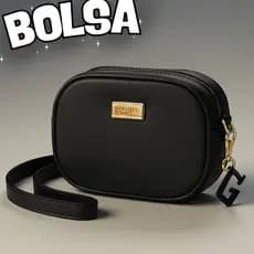 Bolsa Feminina Crossbody Guara Bags Oval Luxo Compacta Ajustável