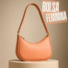Bolsa Meia Lua Feminina Casual Estilosa Lisa Moderna Para O Dia A Dia - Oferta Relâmpago