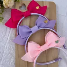 Tiara Infantil Menina Tiara Laço Rosa Lilás Pink Tiara Inquebrável Criança