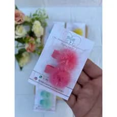 Parzinho / Kit presilhas de bebê Micro Pompom Rn Newborn Laço infantil Menina Maternidade Pelúcia