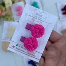Parzinho / Kit Presilhas bebê Micro Pompom laços infantil meninas Maternidade Newborn