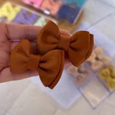 Parzinho de Laços Simples Infantil Cores Variadas Duplinha Lacos Menina