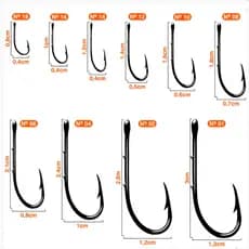 kit com 10 Anzóis Super Strong 4330 Marine Sports vários tamanhos