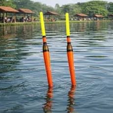 Kit Boia Pena Summer de madeira | 2 Unidades | Pesca de Tilápia Tainha Piau Piapara