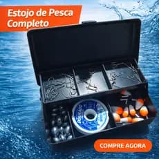 Estojo de Pesca Completo Summer | Kit com 33 Anzóis + Linha + Boias + Chumbadas