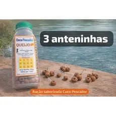 KIT 3 ANTENINHAS + 1 Ração Cuco Pescador (Aquamil) - Pesqueiro — O SEGREDO DOS MELHORES PESCADORES!