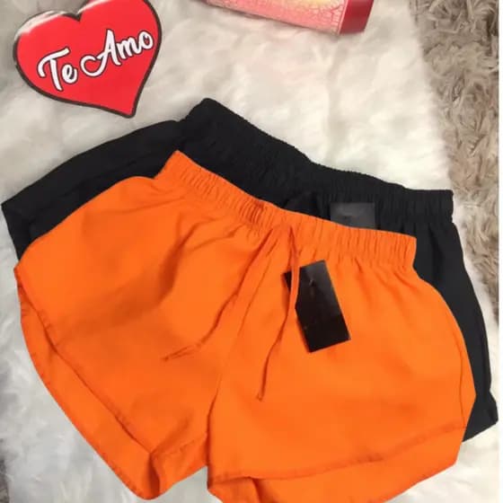 KIT 2 shorts  tactel feminino casual saida de praia corrida short academia shortinho  caminhada P ao EXG  mulher
