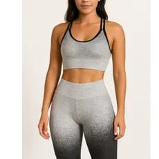 Top + Legging Feminino Degrade Suplex Moda Treino Academia