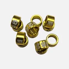 20 Anilhas Marcação C/ Ano Gravado - 5.5mm Fechada Calopsita/rosela
