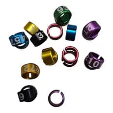 KIT 12 ANILHAS AlUMÍNIO 5.5MM ABERTAS