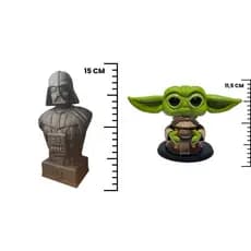Combo Star Wars Darth Vader + Grogu Decoração Setup Gamer Presente Colecionável Geek - ENVIO RÁPIDO!!!