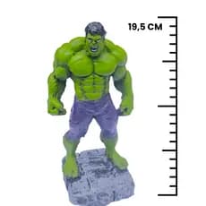 Boneco Action Figure Hulk Vingadores Marvel Estátua 19cm Resina Colecionável Decoração Prateleira ou Setup Gamer