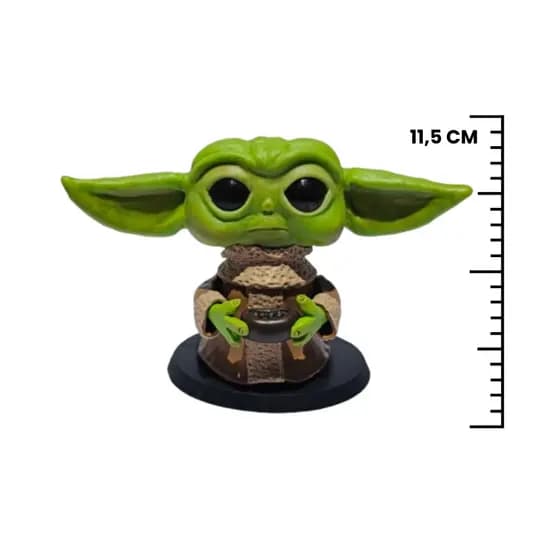 Mestre Grogu Baby Yoda em Biscuit Totalmente Artesanal - Estátua Star Wars - Action Figure Geek - ENVIO RÁPIDO!!!