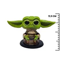 Mestre Grogu Baby Yoda em Biscuit Totalmente Artesanal - Estátua Star Wars - Action Figure Geek - ENVIO RÁPIDO!!!