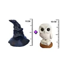 Kit Harry Potter Coruja Hedwig + Chapéu Seletor Decoração Colecionável Decoração Geek Para Estante - ENVIO RÁPIDO!!!