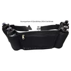 Pochete Porta Garrafa Neoprene Corrida Caminhada Bike C/ 4 Garrafinhas
