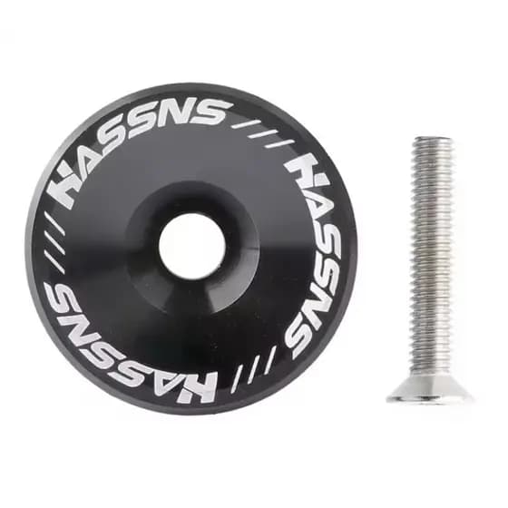 Tampa caixa de direção Tampa De Mesa Bike Tampa da mesinha Hassns Alumínio Cnc 1-1/8 Com Parafuso preta Black